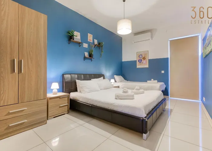 Appartement Designer, Fully Equipped 3br In W/wifi By 360 Estates Gzira