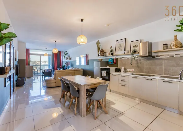 Apartament Designer, Fully Equipped 3br In W/wifi By 360 Estates Gzira
